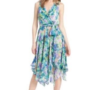 Eliza J Womens Sleeveless Handkerchief Hem Dress Size 8